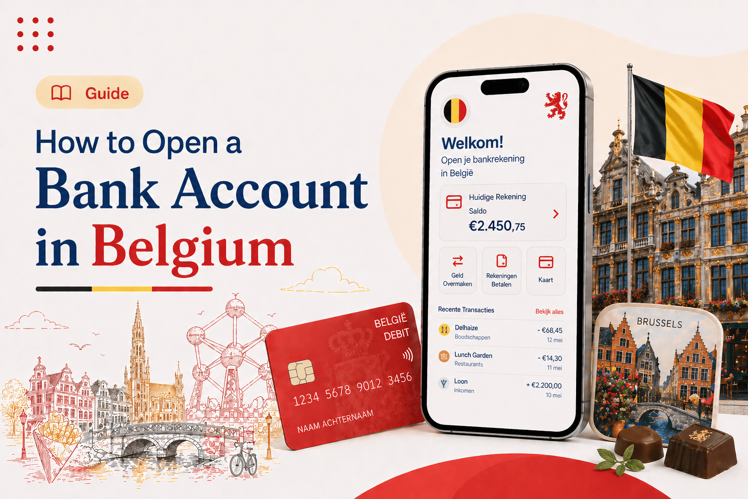 Open a bank account in Belgium